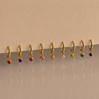 Birthstone Charm Drop Earring