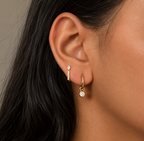 Birthstone Charm Drop Earring