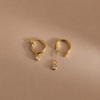 Birthstone Charm Drop Earring