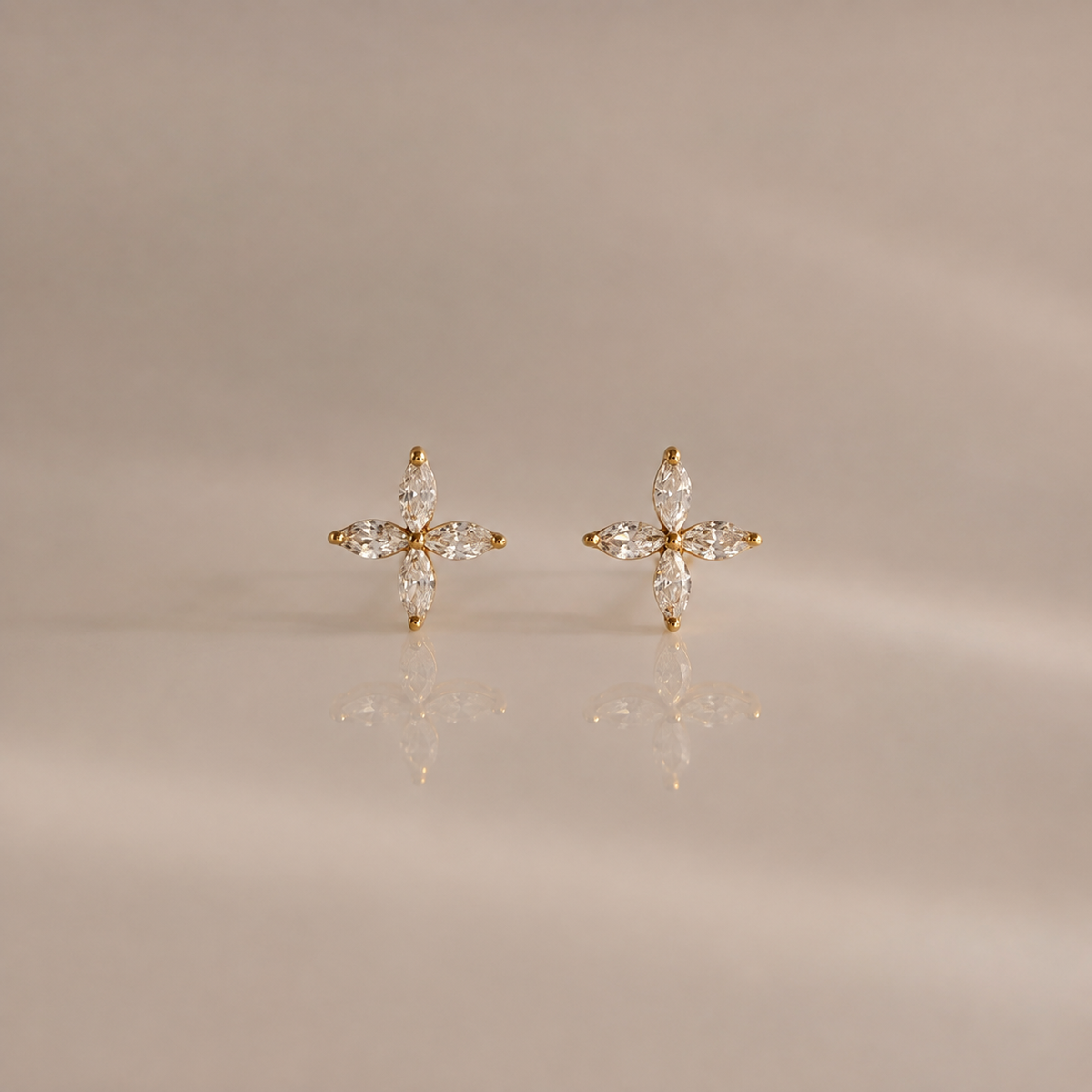 Flower Birthstone Studs