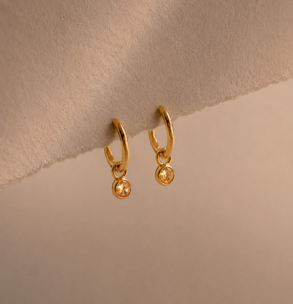 Birthstone Charm Drop Earring