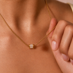 Diamond Barrel Necklace