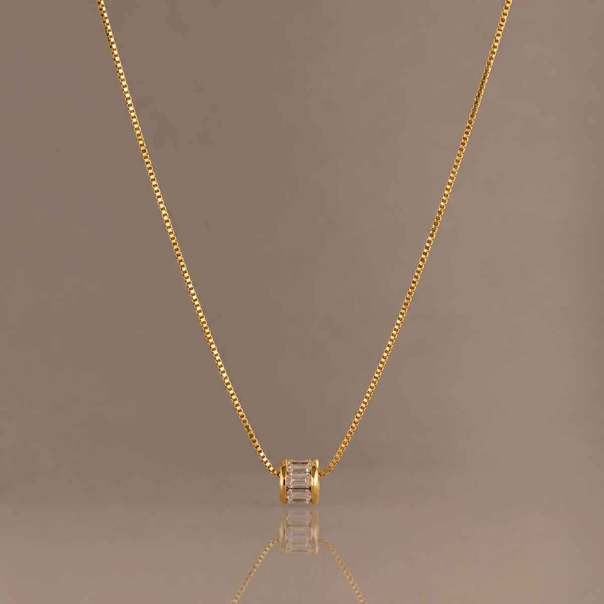 Diamond Barrel Necklace