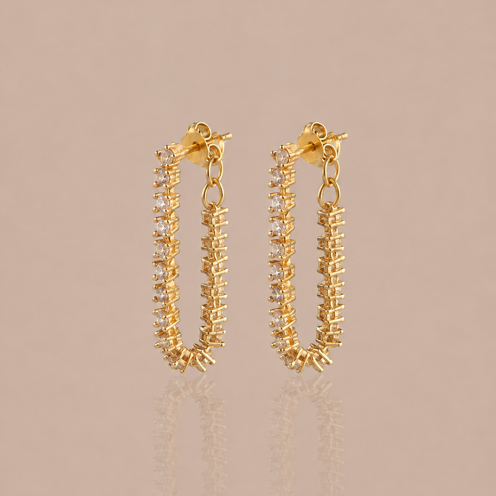 Diamond Chain Hoops