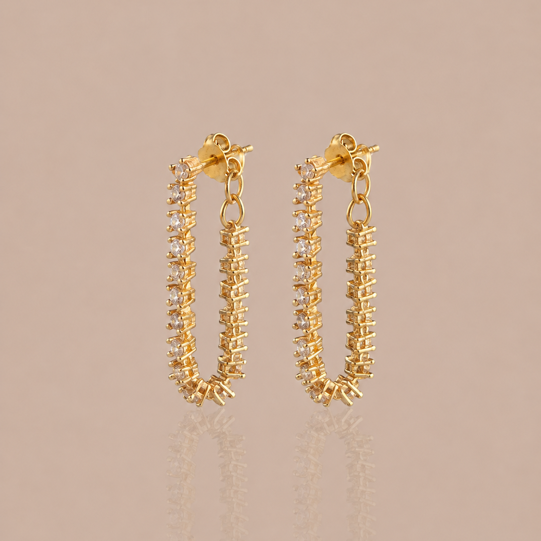 Diamond Chain Hoops