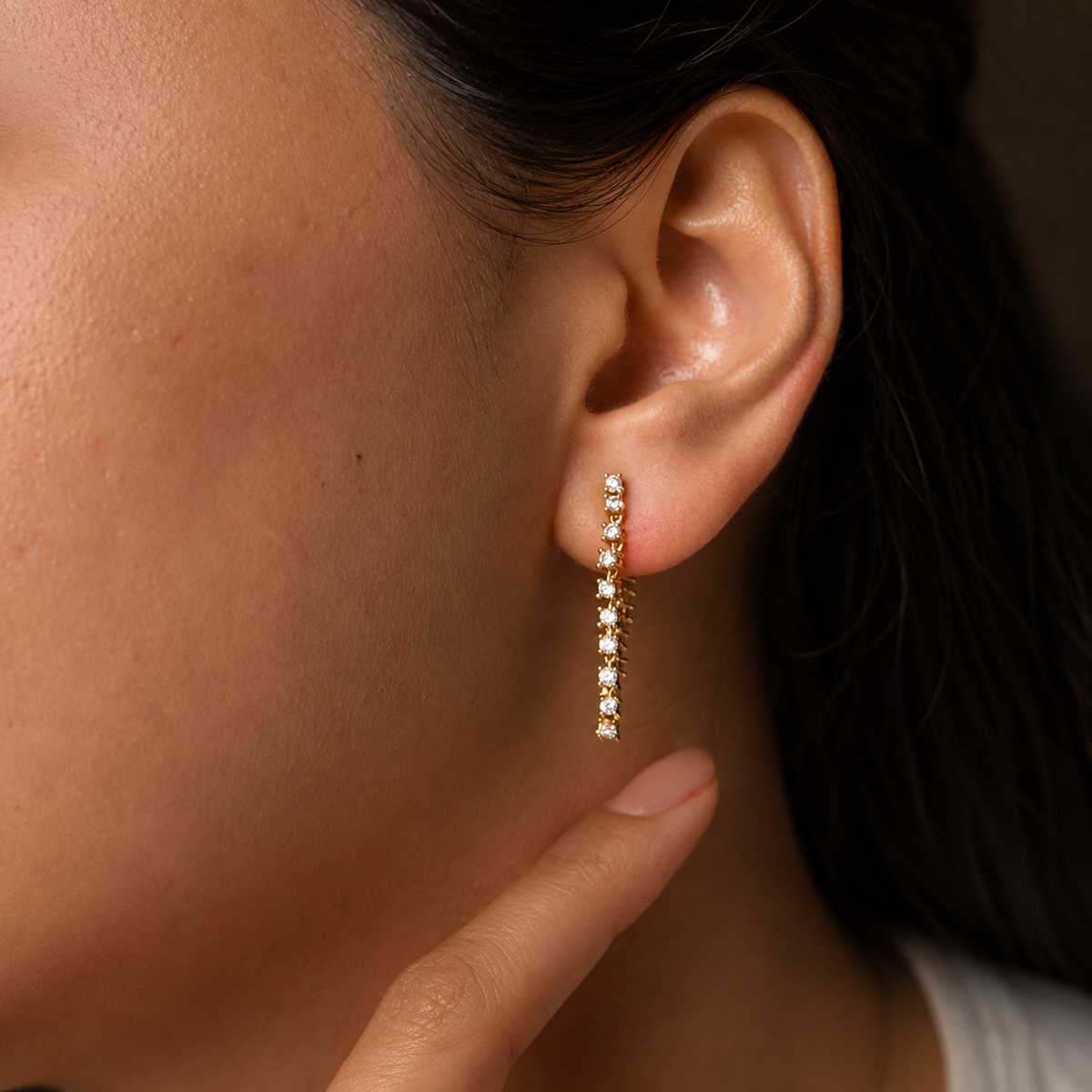 Diamond Chain Hoops