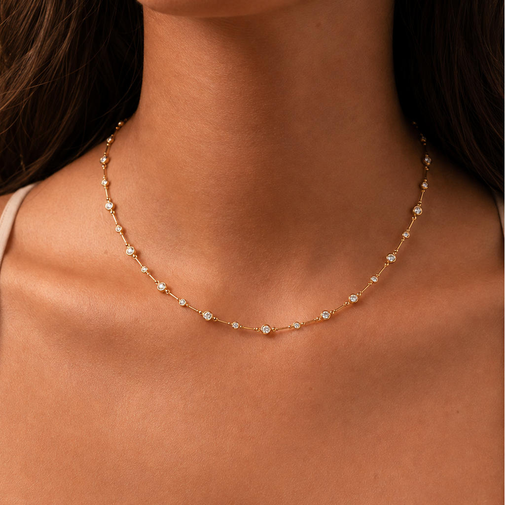 Diamond Station Necklace