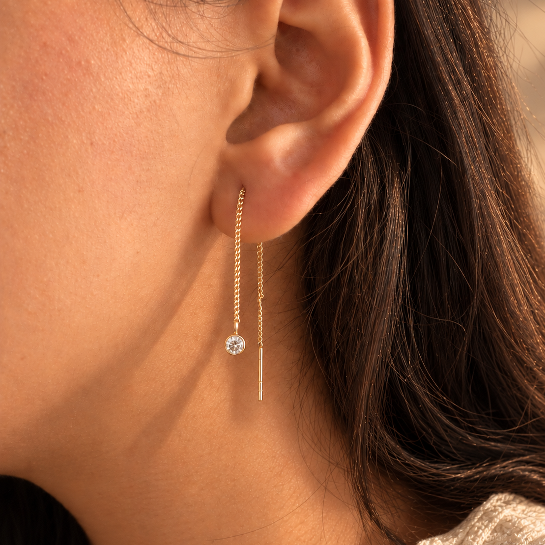 Diamond Threader Earrings