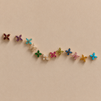 Flower Birthstone Studs