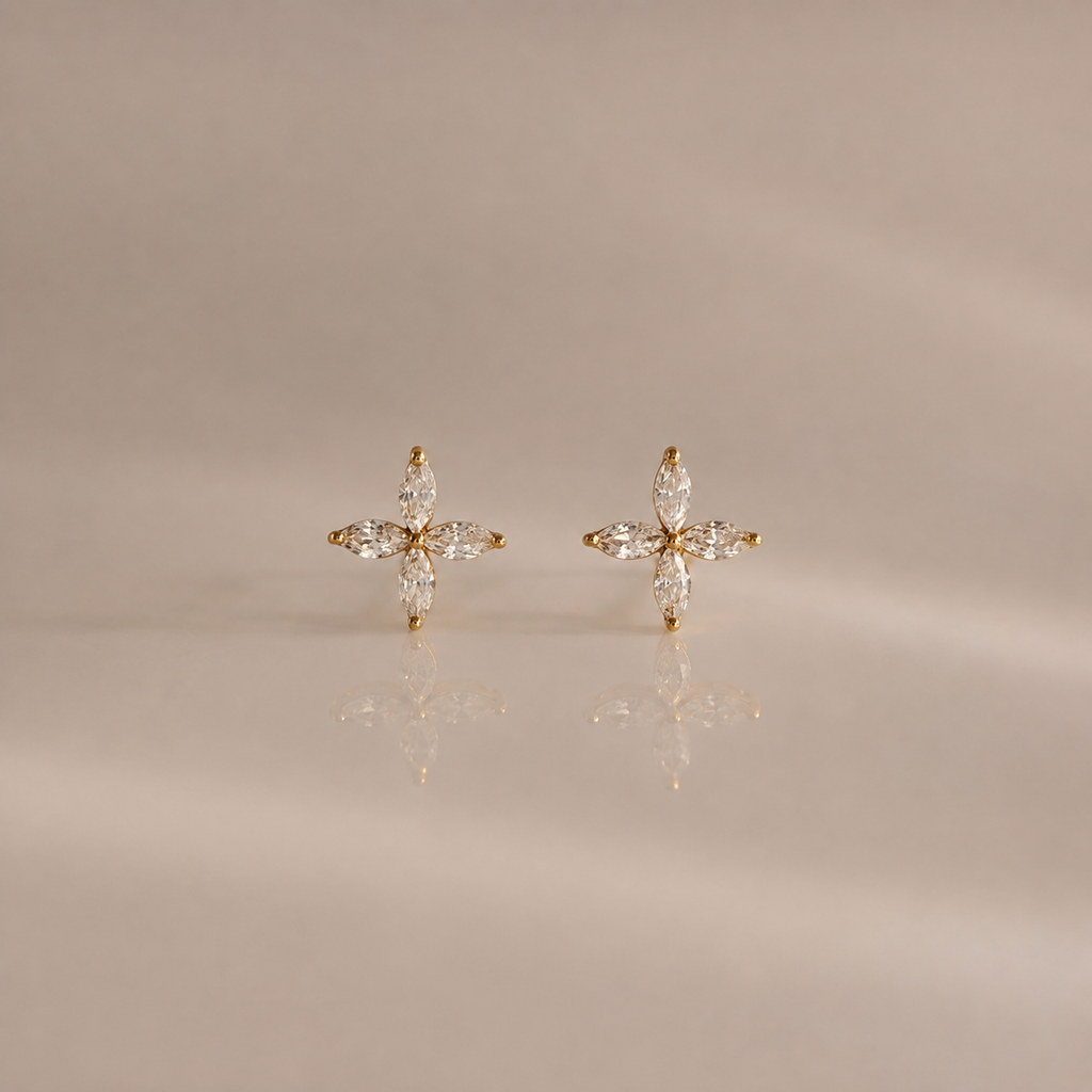 Flower Birthstone Studs