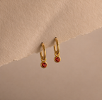 Birthstone Charm Drop Earring