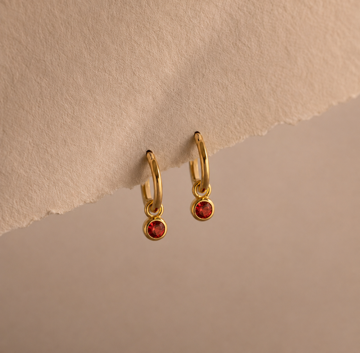 Birthstone Charm Drop Earring