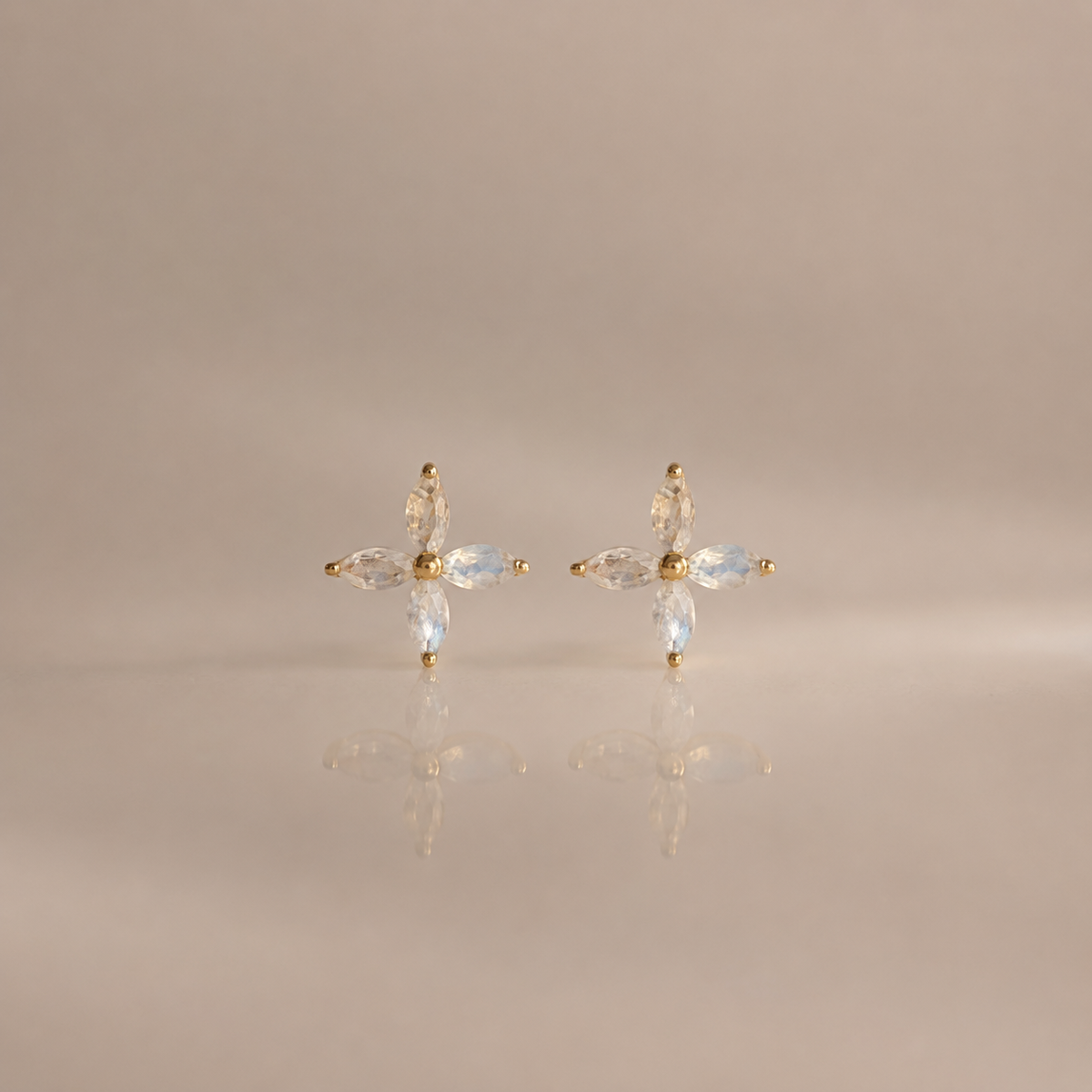 Flower Birthstone Studs