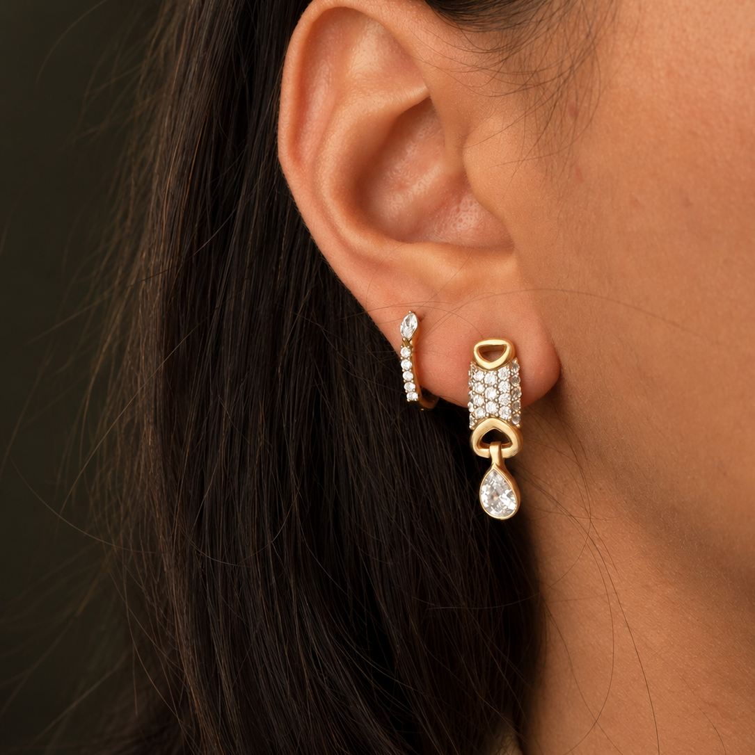 Pavé Drop Earrings