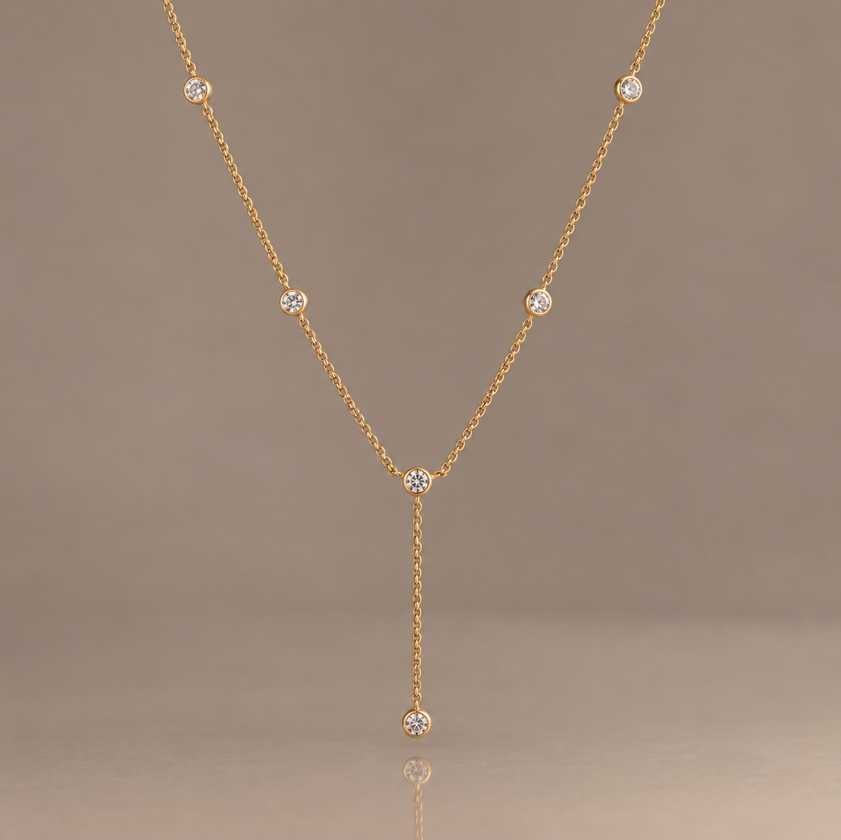 Station Lariat Necklace