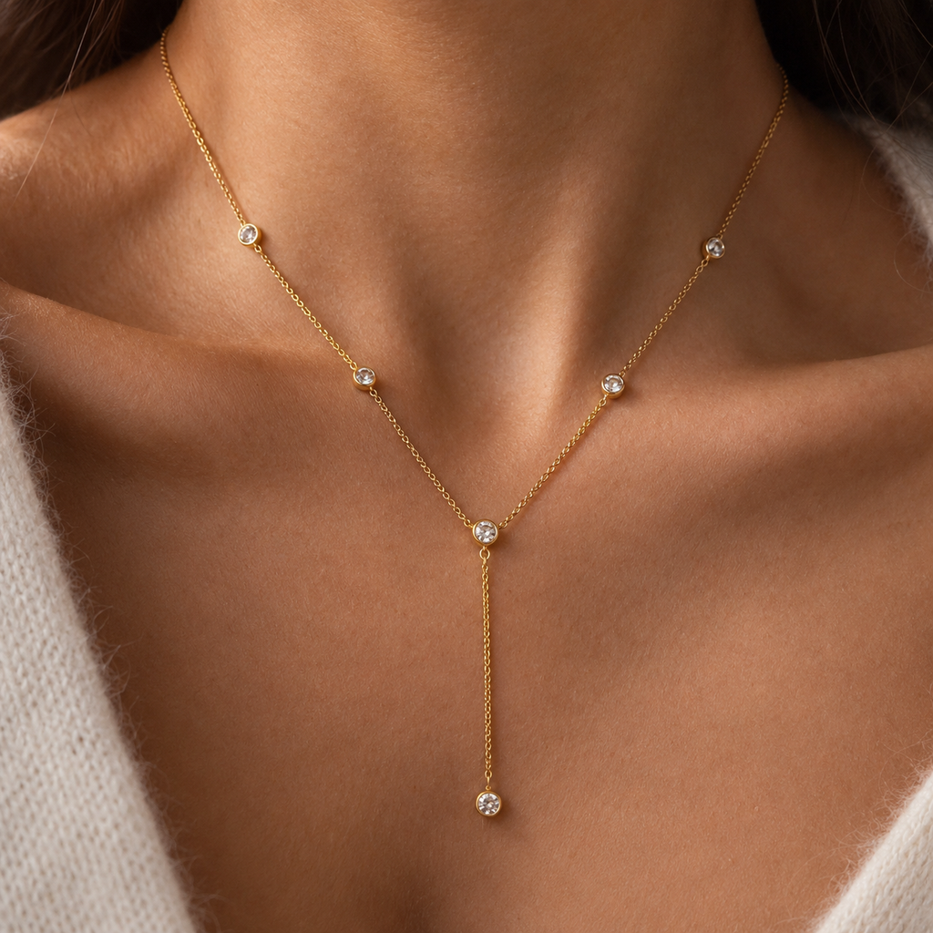 Station Lariat Necklace