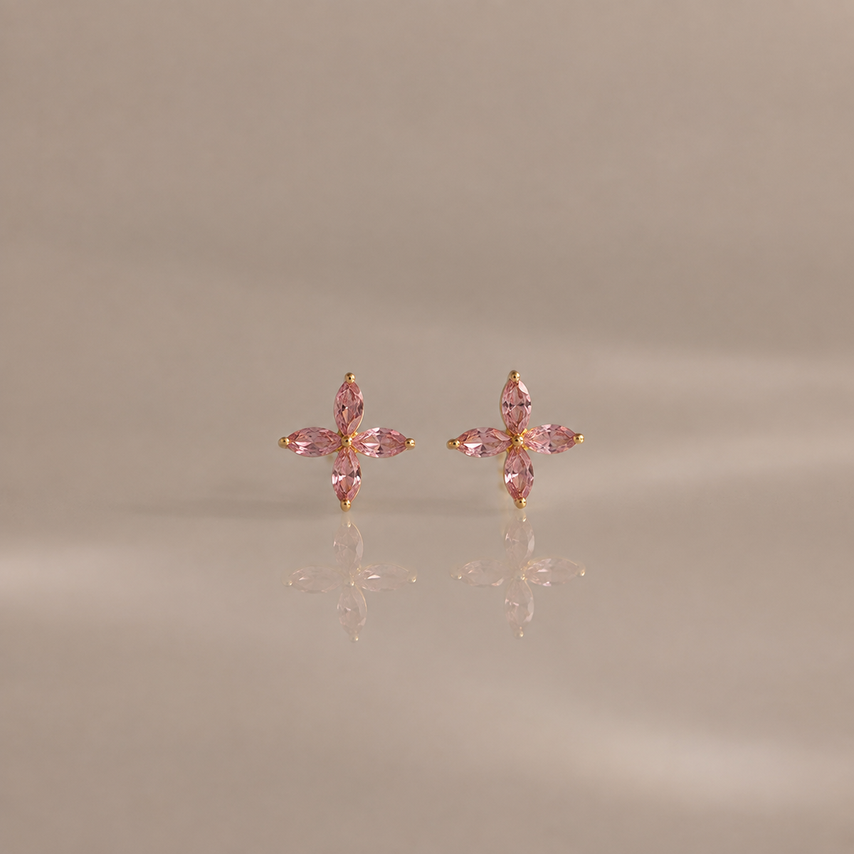 Flower Birthstone Studs