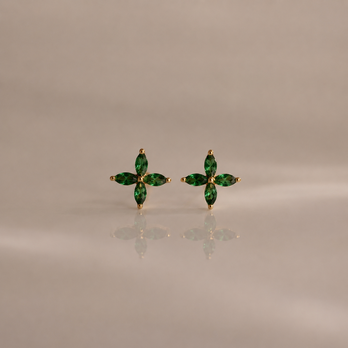 Flower Birthstone Studs