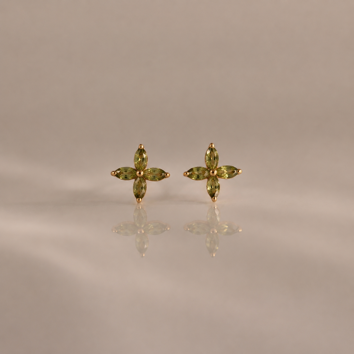 Flower Birthstone Studs