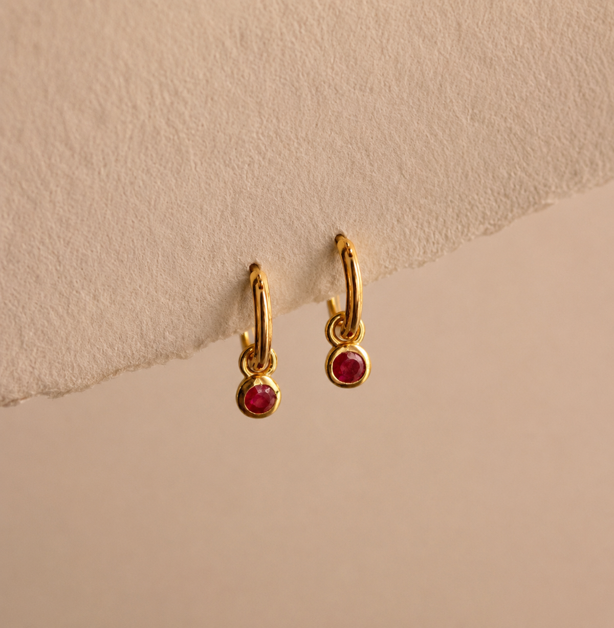 Birthstone Charm Drop Earring
