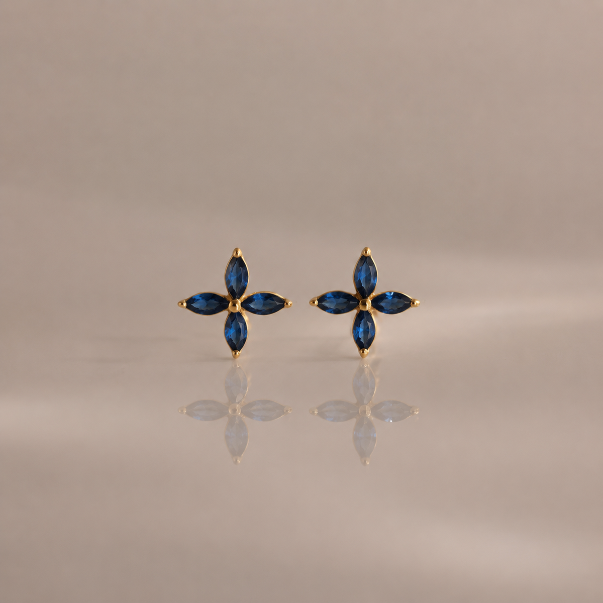 Flower Birthstone Studs